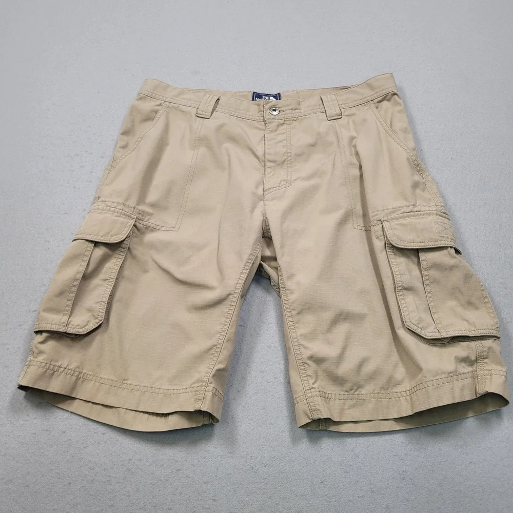 The North Face Mens Cargo Shorts Khaki Tan Ripstop Hiking Outdoor Size 36